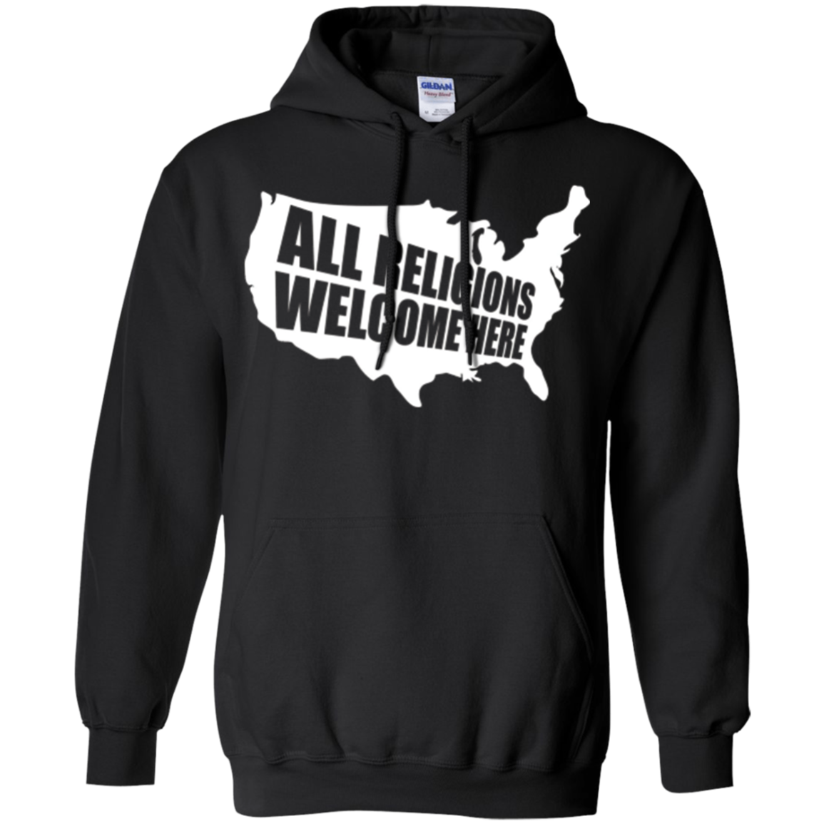 ALL RELIGIONS Welcome Here Protest T Shirt - Anti Trump Ban