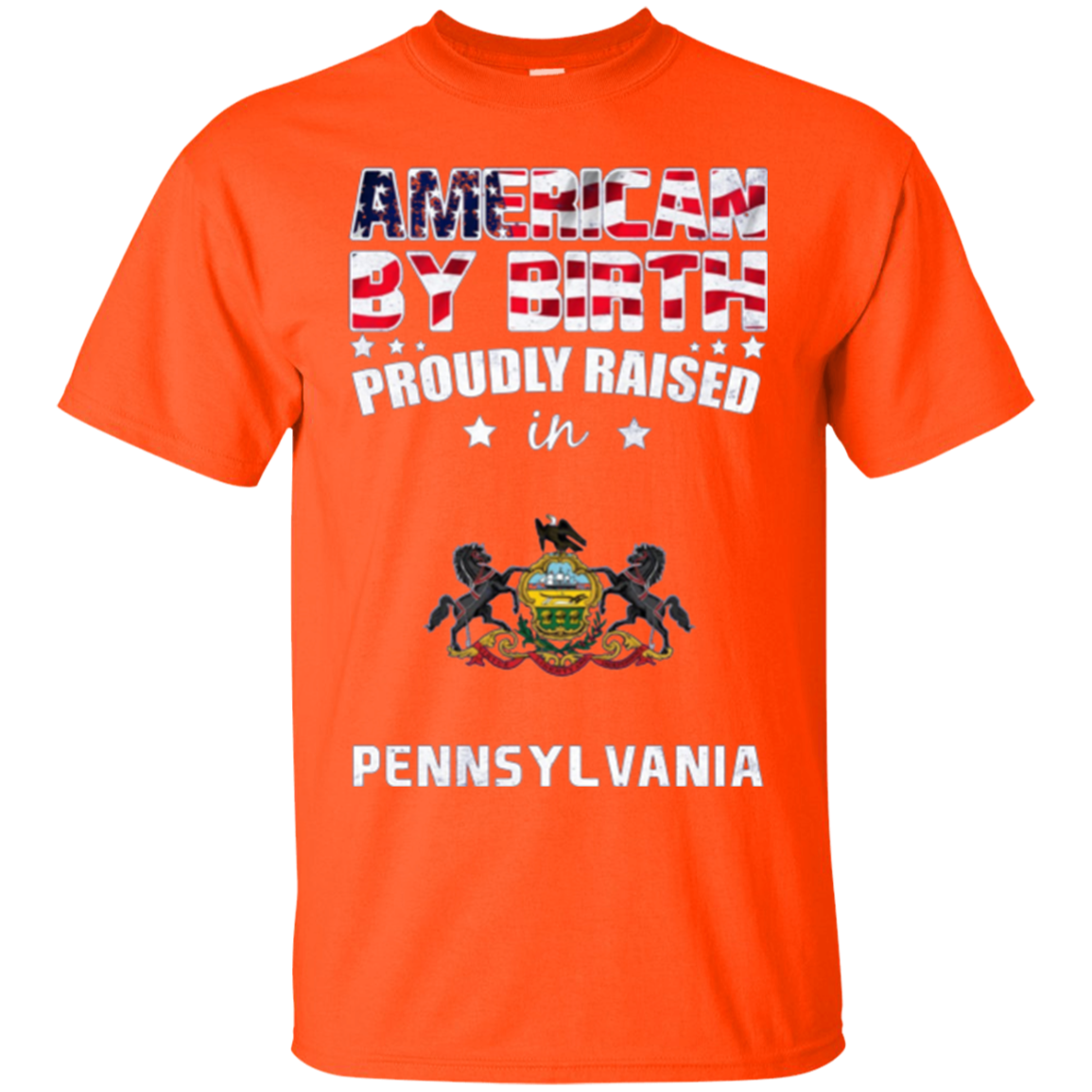 American By Birth Proudly Raised In Pennsylvania Flag Shirt