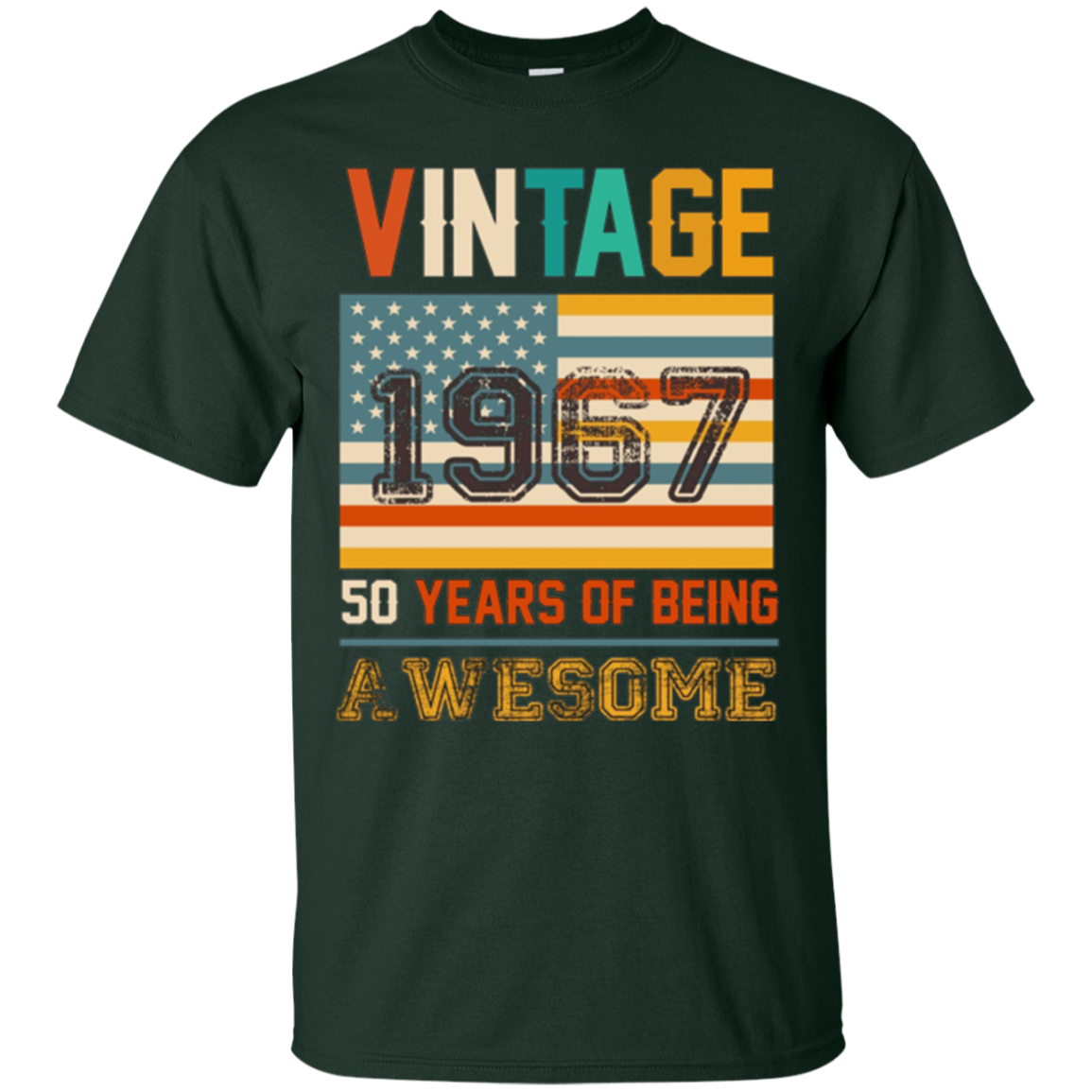 50 year old birthday gifts Vintage 1967 T-shirt