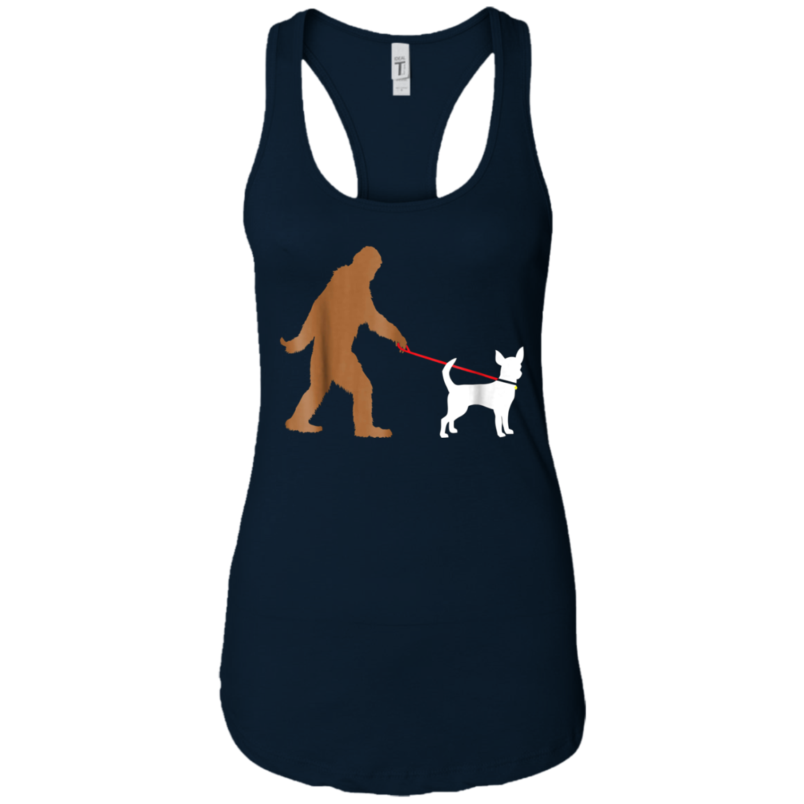 Bigfoot Walking Chihuahua Dog T-Shirt