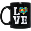 Image of Autism Shirt Love Support Puzzle Heart Autistic Shirt