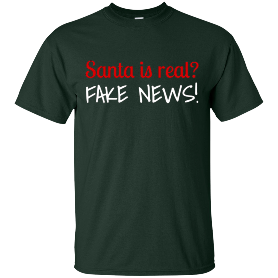 Santa Fake News T-Shirt Trump Joke Funny Christmas Gift