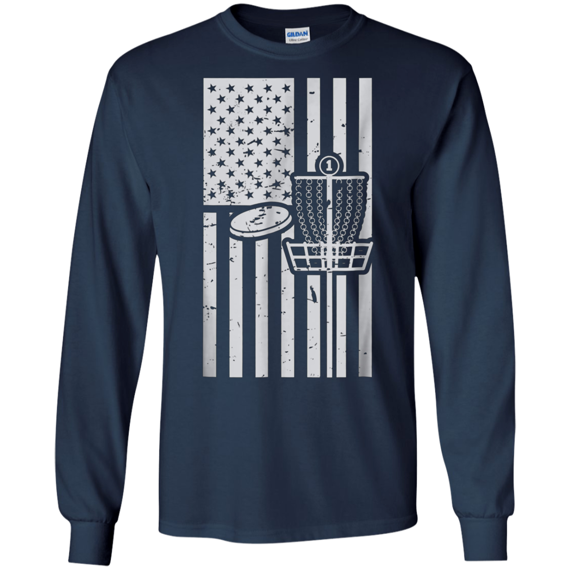 American Flag USA Disc Golf Sports Game Funny T Shirt Gift