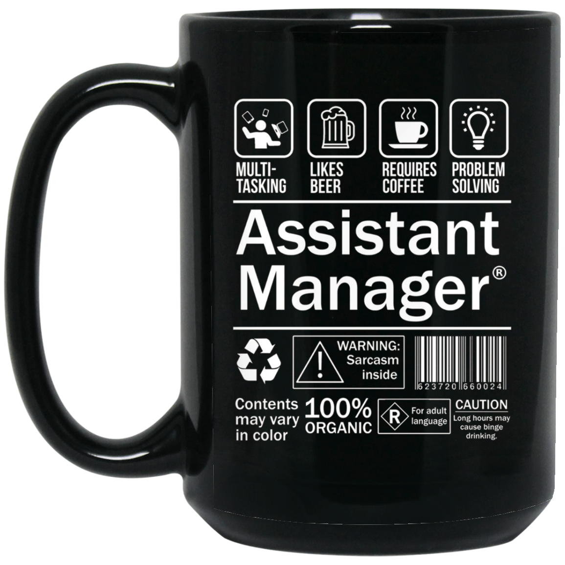 Assistant Manager Product Label T-Shirt Mens Womens