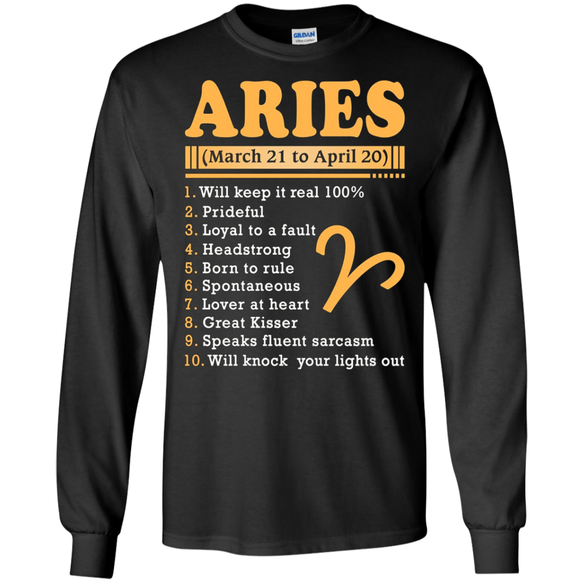 Aries March 21 To April 20 Zodiac T Shirt