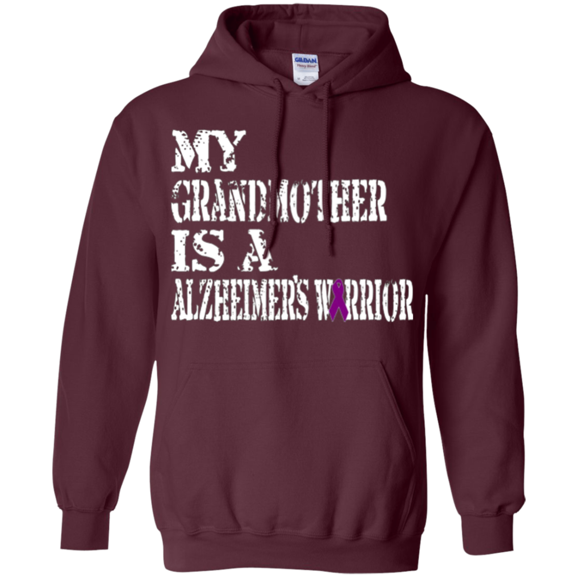 Alzheimer's Awareness Tee For Grandmothers Purple Ribbon Tee