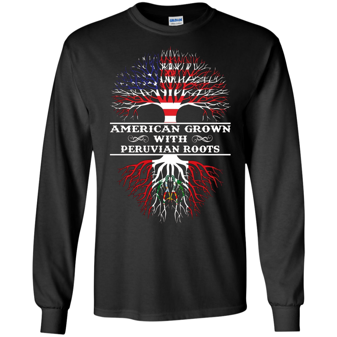 American Grown With PERUVIAN Roots Tee Shirt