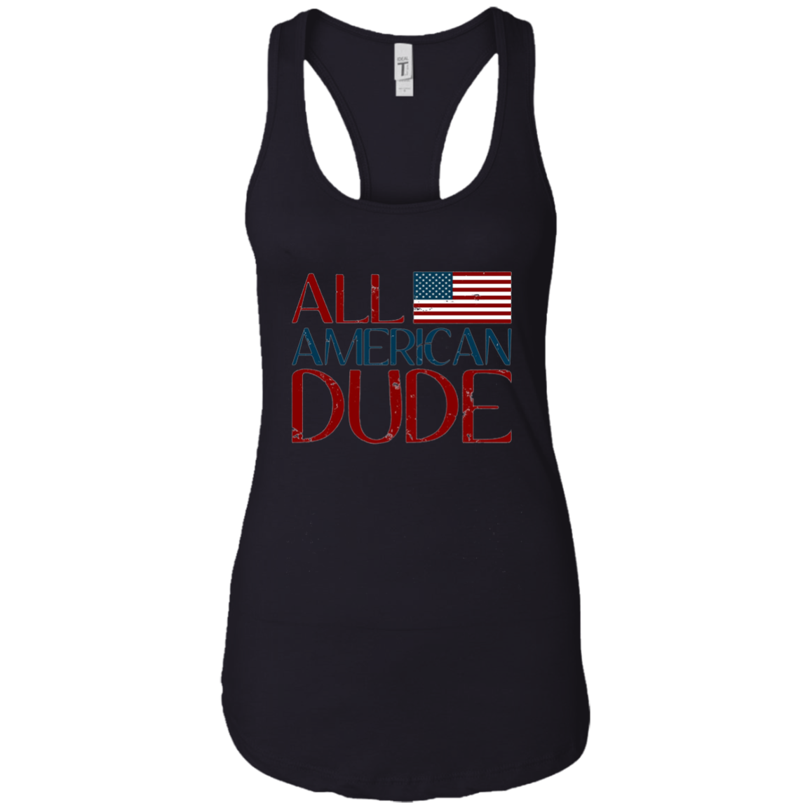 All American Dude 4th of July Patriotic America USA Shirt LS