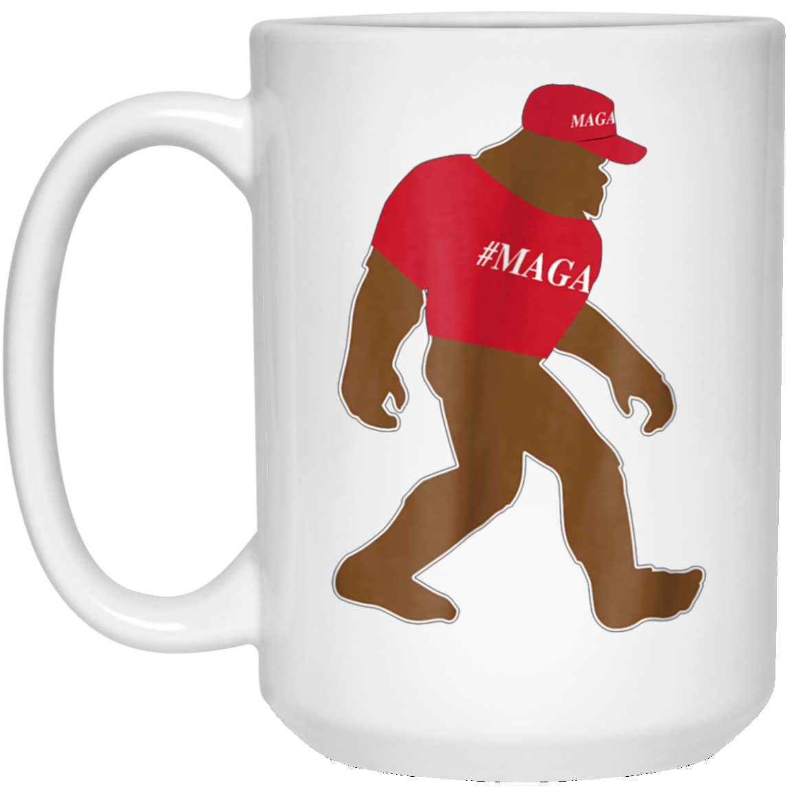 Bigfoot Wearing #MAGA Hat T-Shirt Trump Republican