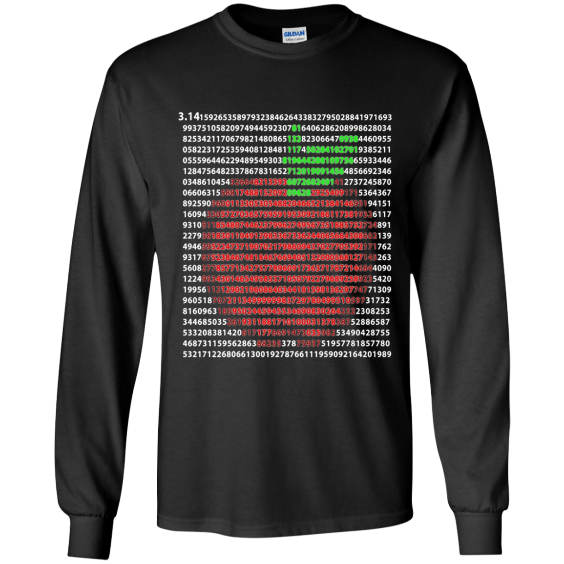 Apple Pi Day Shirt 3.14 First 1,000 Digits | FUNNY PI SHIRT