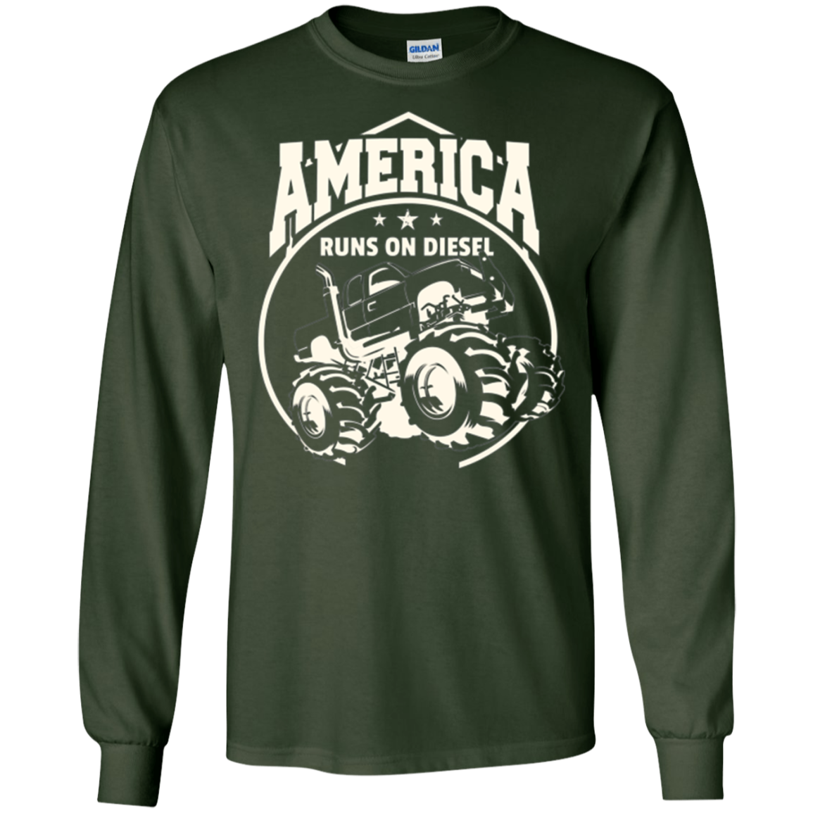 America Runs On Diesel Gear Monster SUV Truck Fans T-Shirt