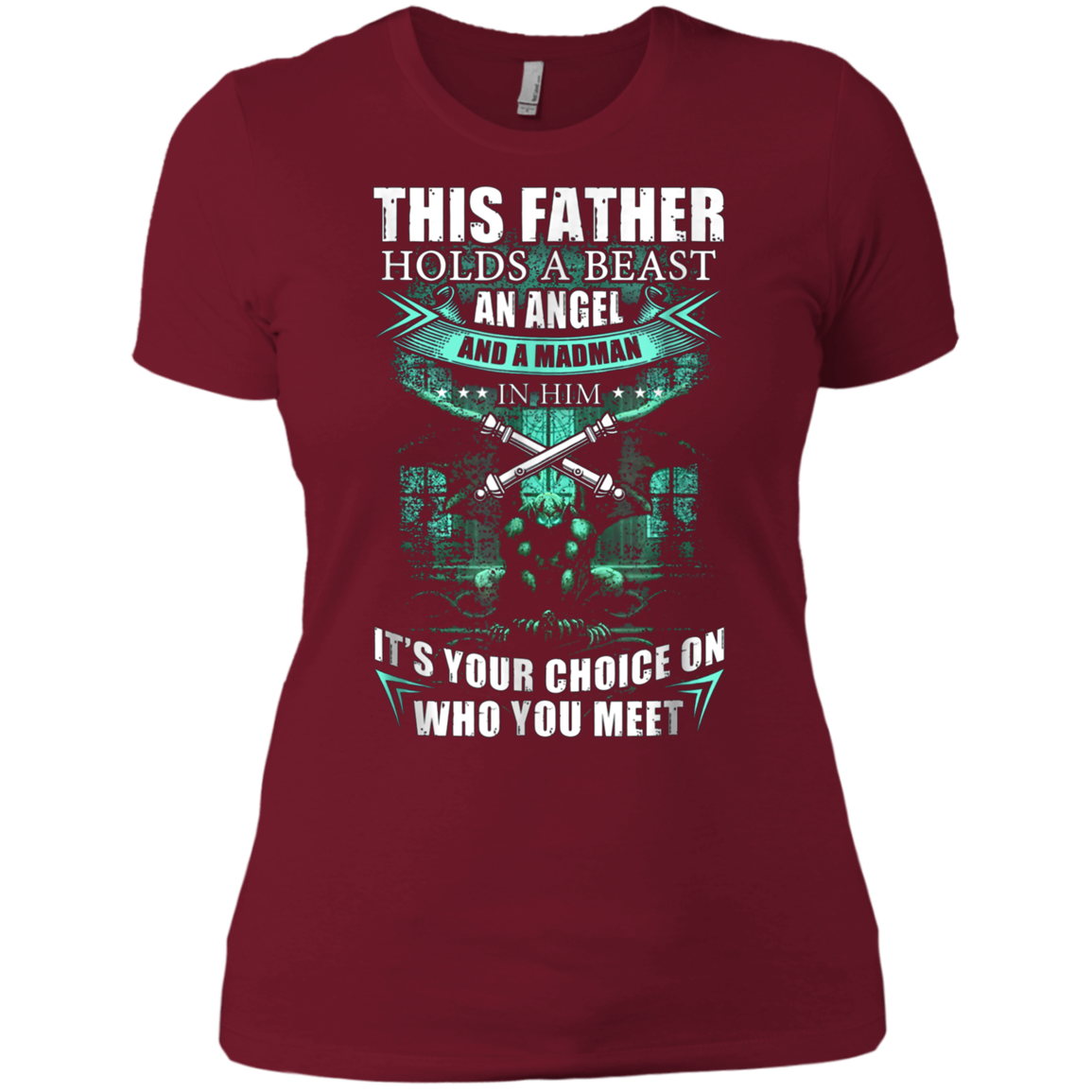 Artilleyman T-shirt , this father holds a beast an angel and