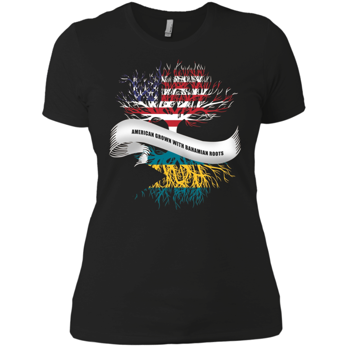 American Grown with Bahamian Roots T-Shirt Bahamas Tee