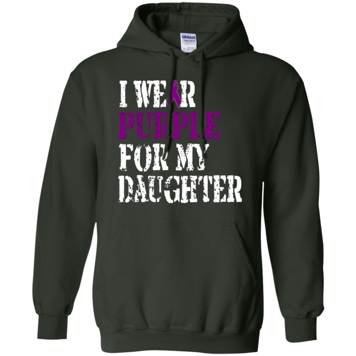 Alzheimer's Awareness T-shirt I Wear Purple For My Daughter