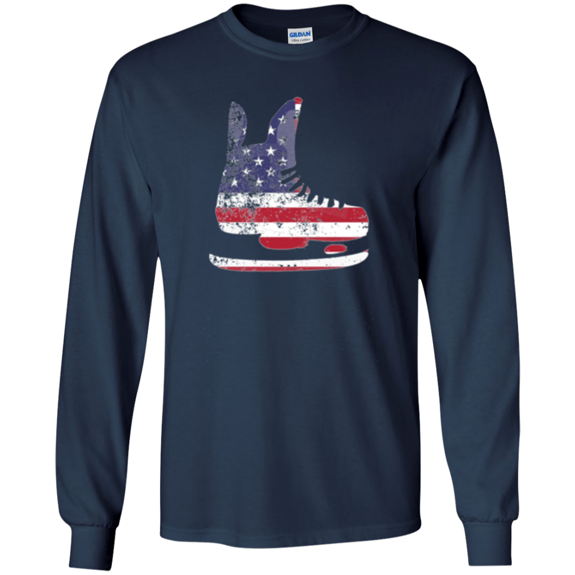 American Flag Shirt Patriotic Ice Hockey Skate Vintage Gift
