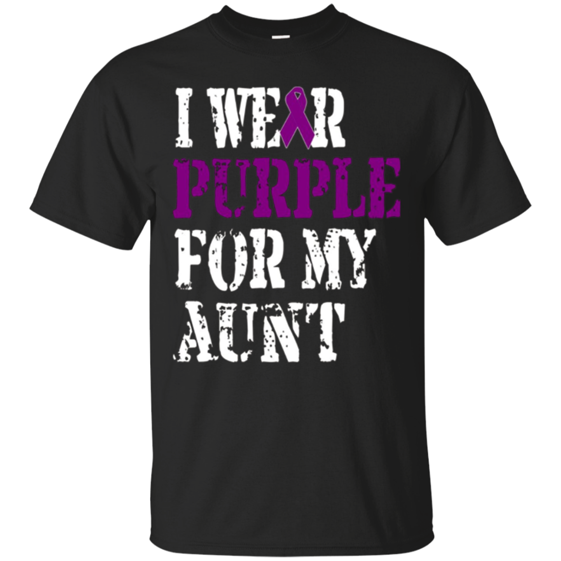 Alzheimer's Awareness Tshirt I Wear Purple For My Aunt