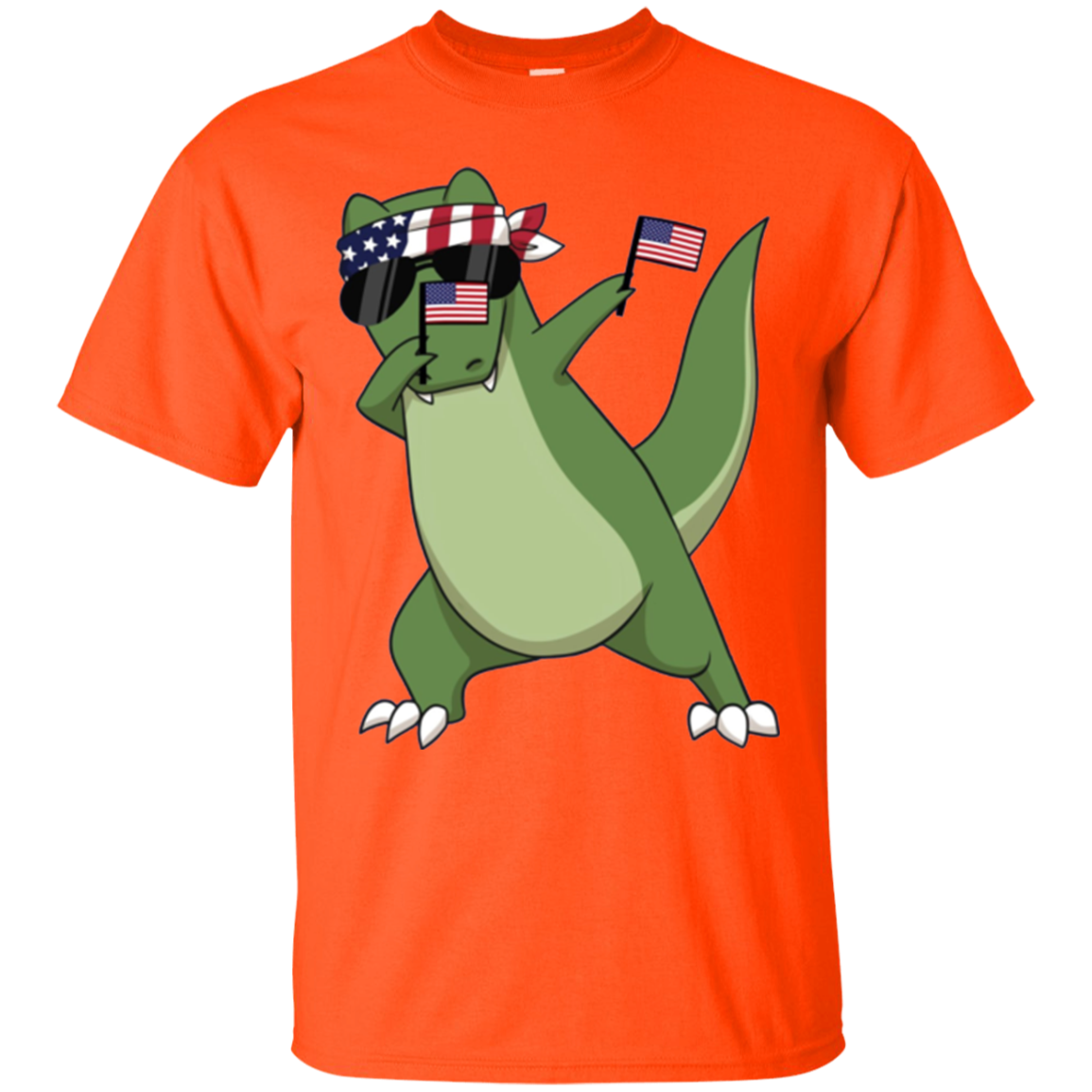 American Pride T-Rex Dinosaur USA Dabbing Funny T Shirt