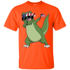 Image of American Pride T-Rex Dinosaur USA Dabbing Funny T Shirt