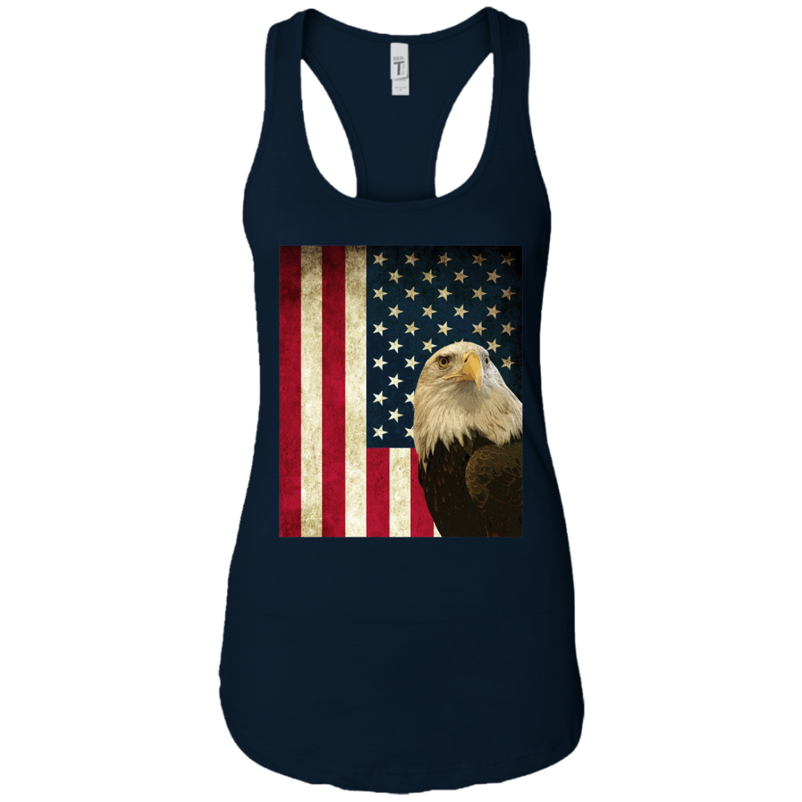 American Bald Eagle Retro Flag Long Sleeve Shirt, Patriotic