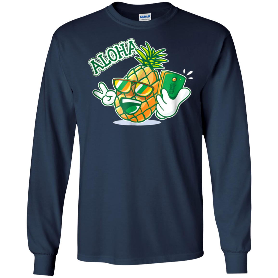 Aloha Pineapple Selfie Logo T-shirt