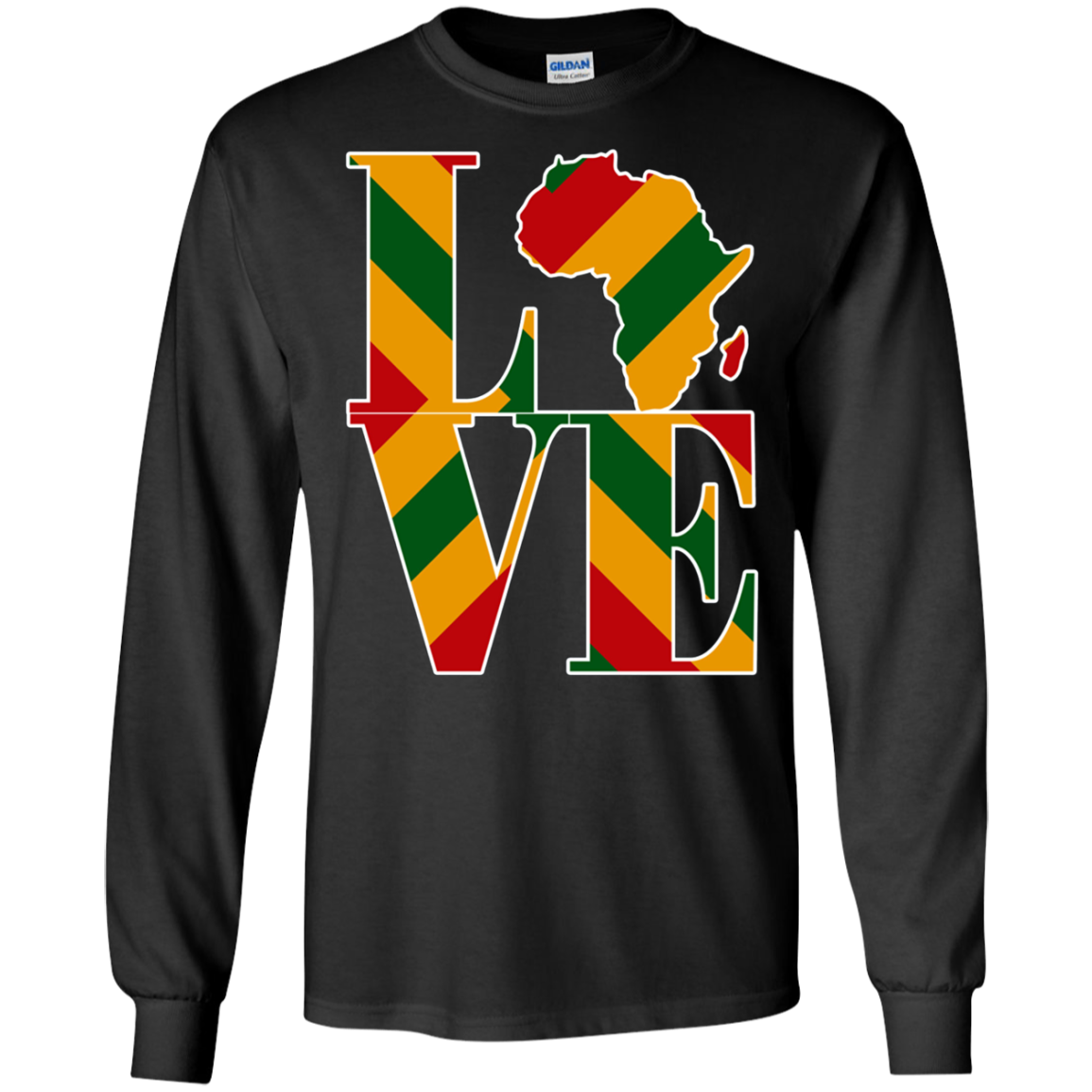Africa map regae rasta colors Africa map t-shirt