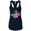 Image of Chemise américano-canadienne chemise drapeau feuille d'érable