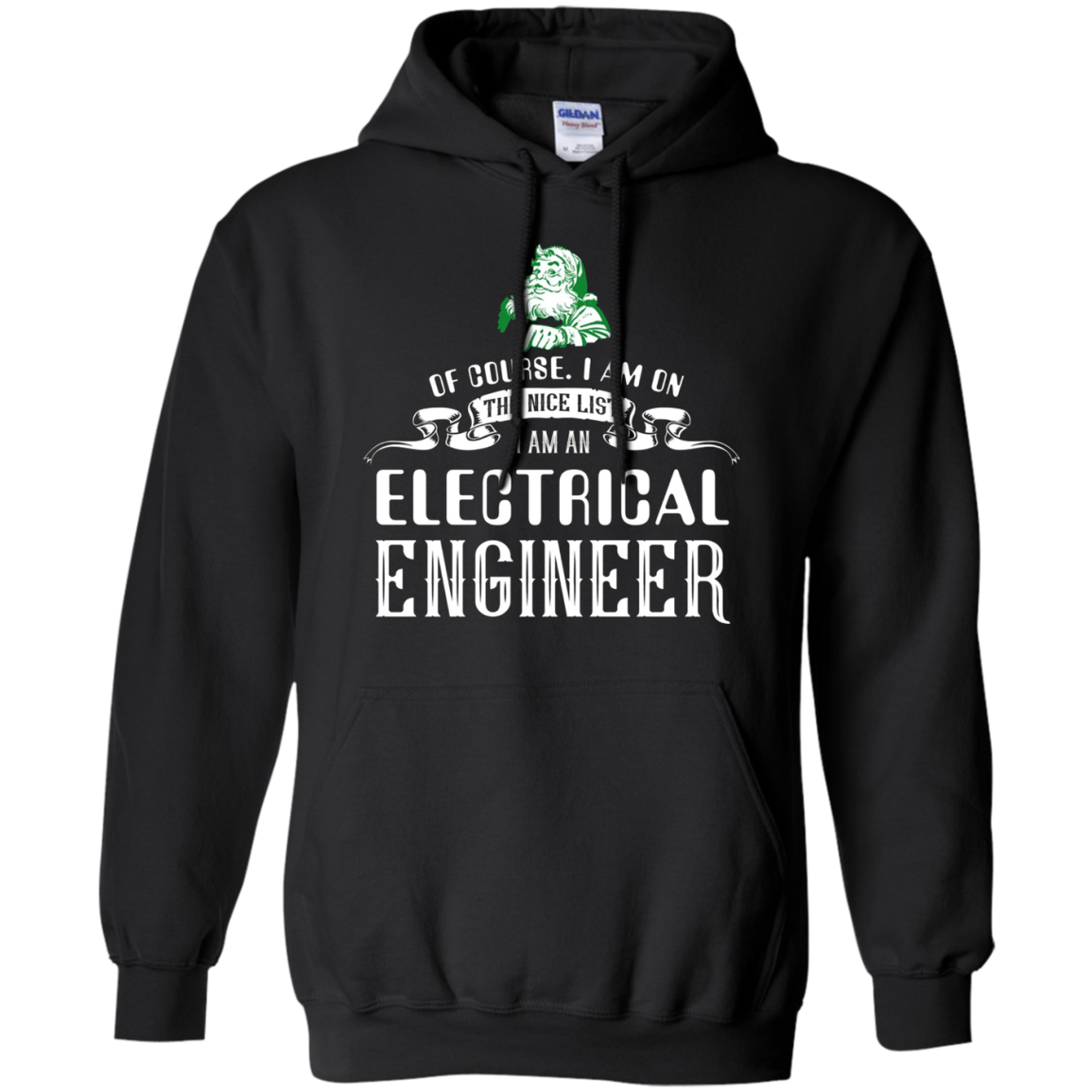 Santa Electrical Engineer Funny Tshirt on Christmas Holiday