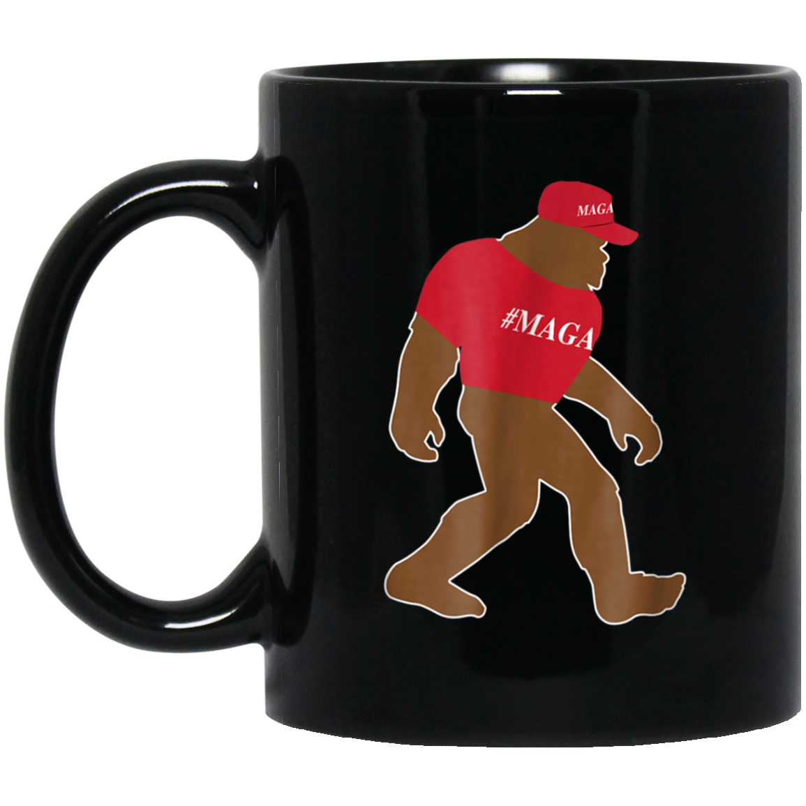 Bigfoot Wearing #MAGA Hat T-Shirt Trump Republican