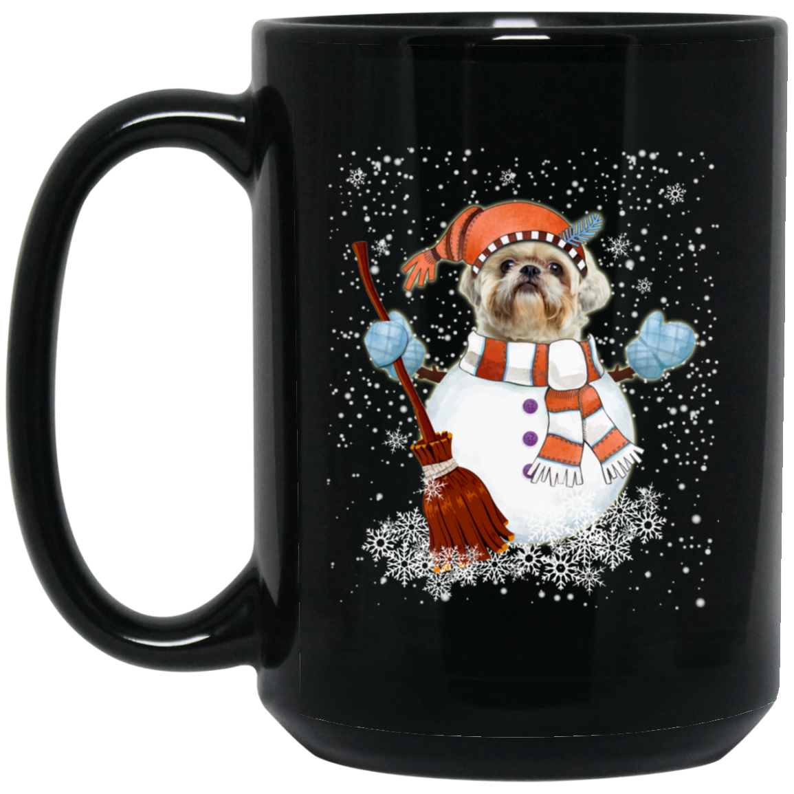 Christmas Snowman Shih Tzu Funny T-shirt