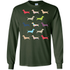 Image of Christmas Wrapped Dachshund Funny Doxie T-Shirt