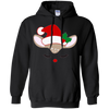 Image of Santa Reindeer Face. Christmas Costume Holiday T-Shirt
