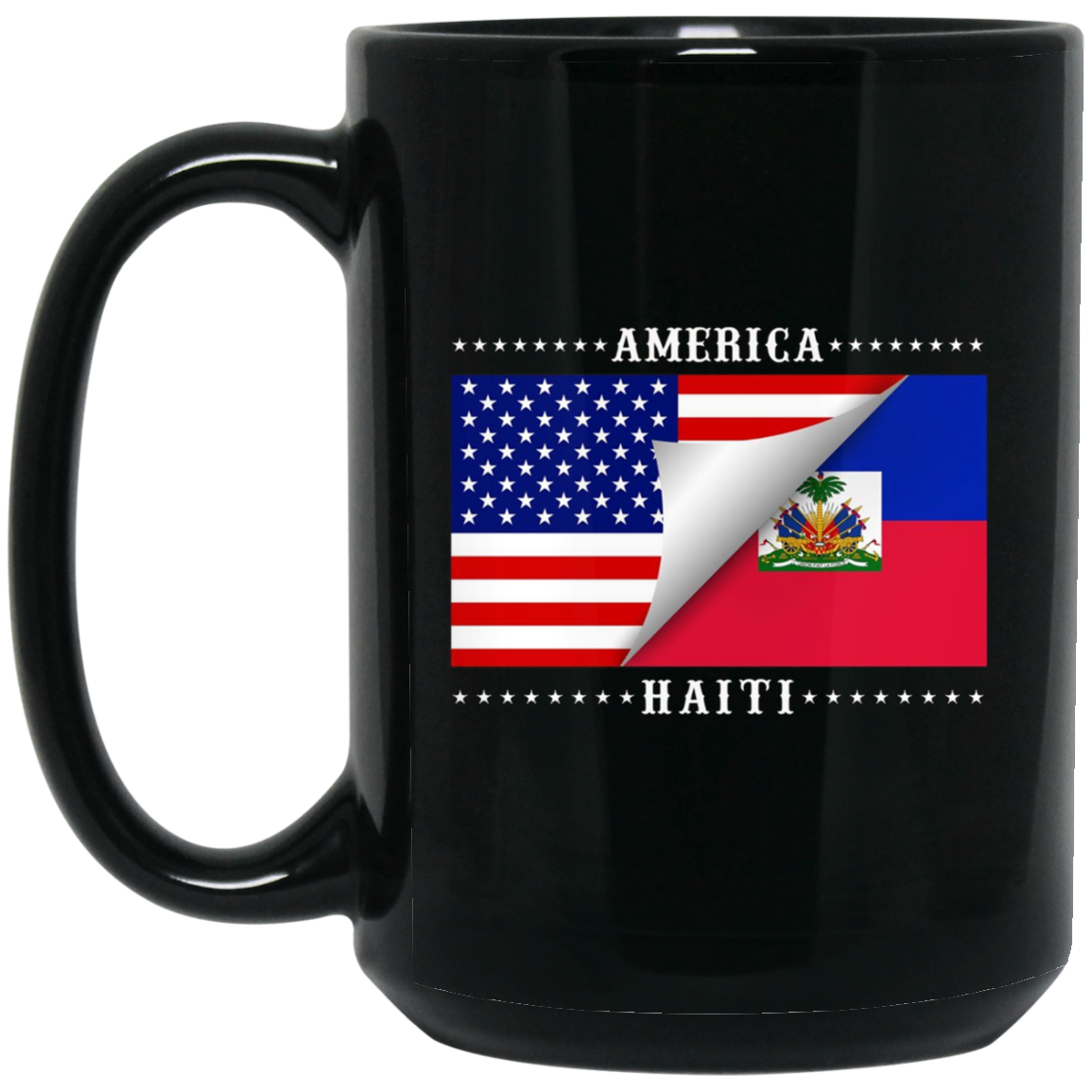 American Haitian Flag Stars T-Shirt Great Gift Tee