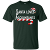 Image of Santa Loves Accountants T-Shirt Numbers Gift Tee