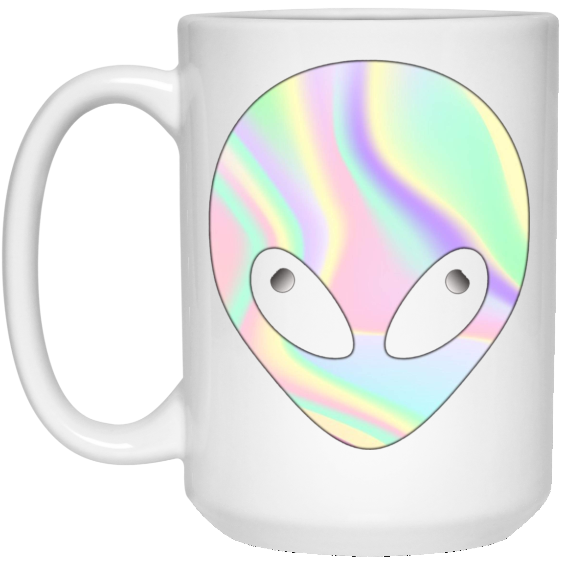 Alien Head T-Shirt Holographic Effect