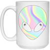 Image of Alien Head T-Shirt Holographic Effect