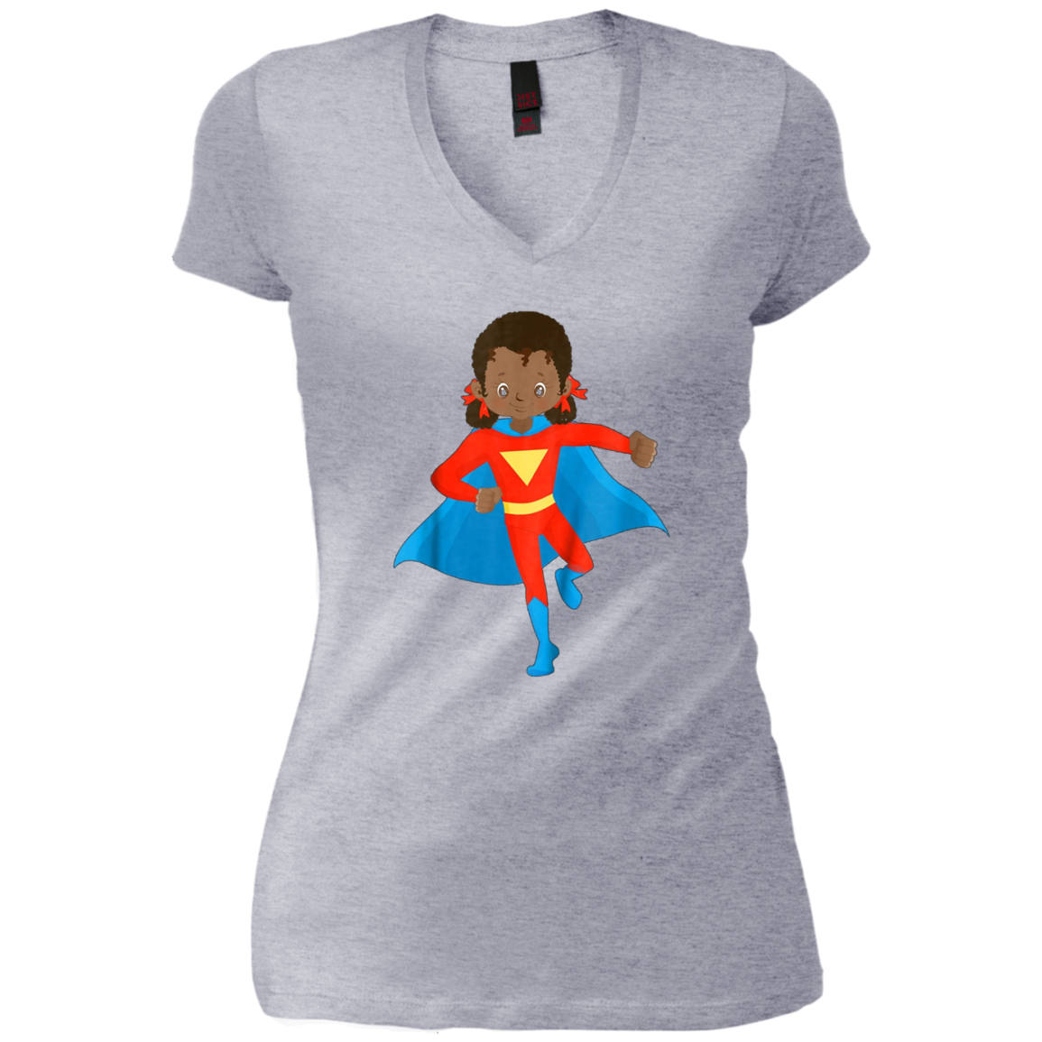 African American Girl Super Hero Kids T Shirt