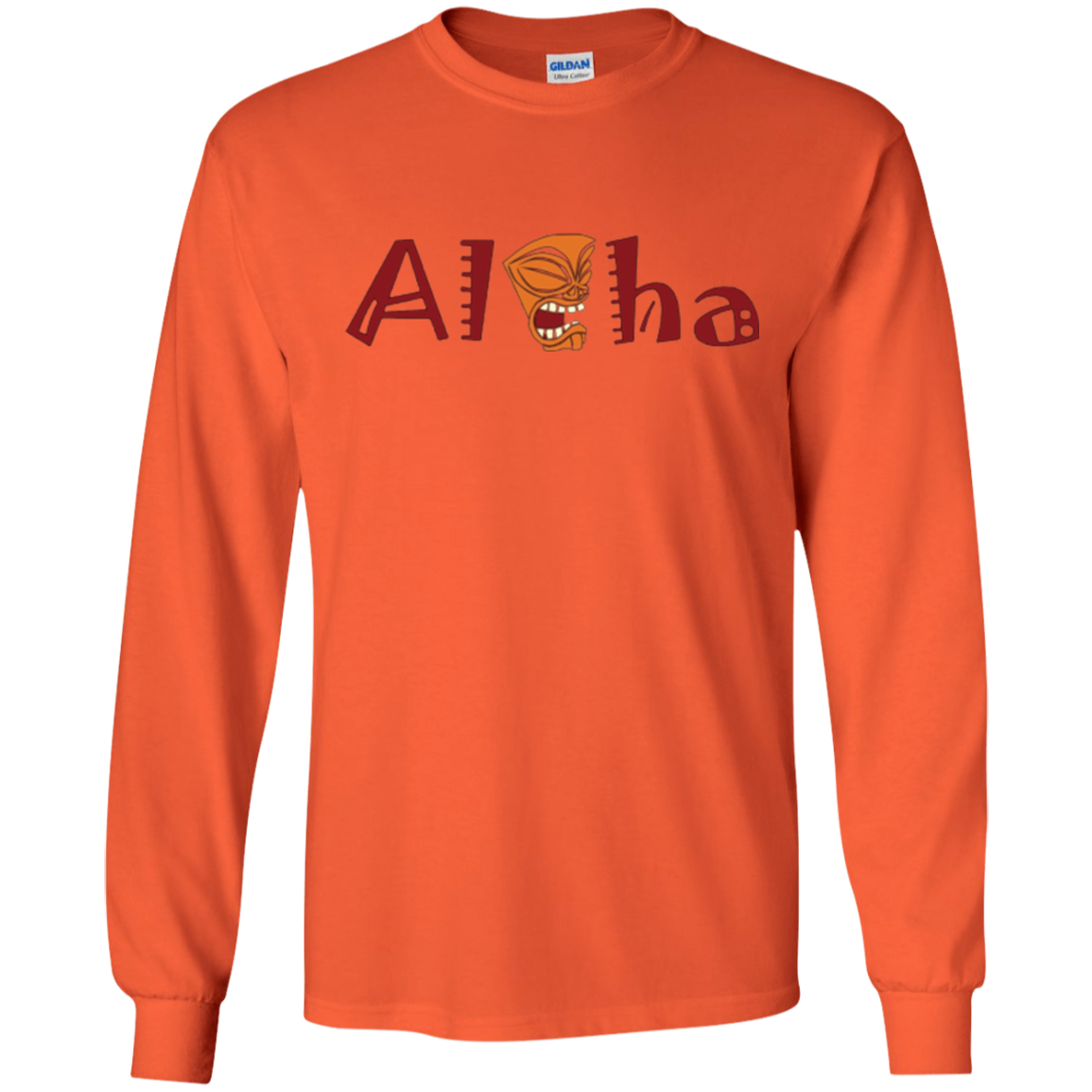 Aloha - Tiki Long Sleeve T-Shirt For Hawaii Lovers. Novelty