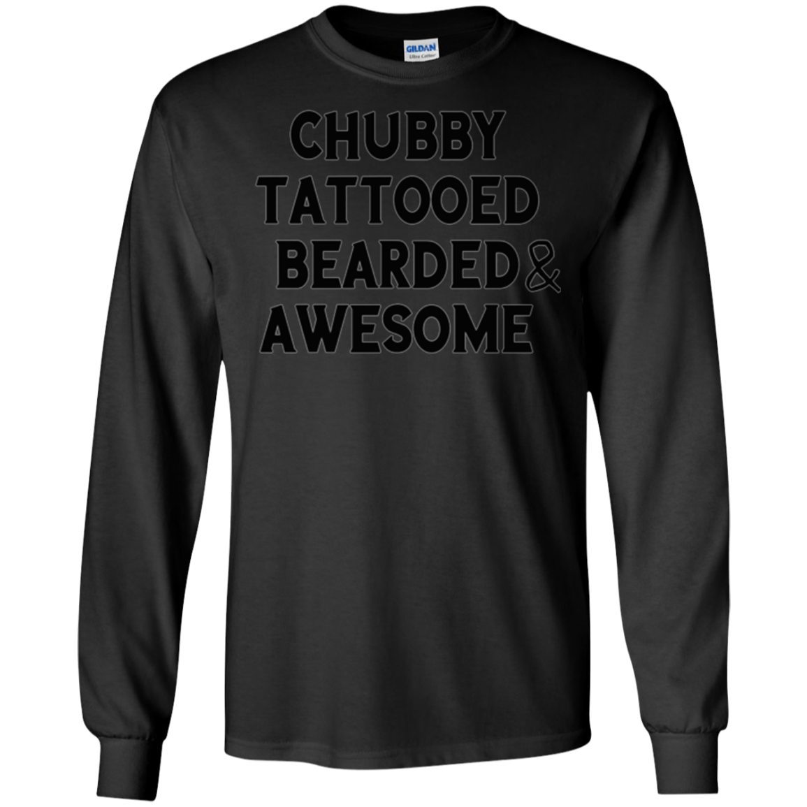 Chubby Tattooed Bearded & Awesome T-Shirt gift for men