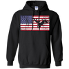 Image of American Flag Motocross Motorcycle Patriotic T-Shirt Fun