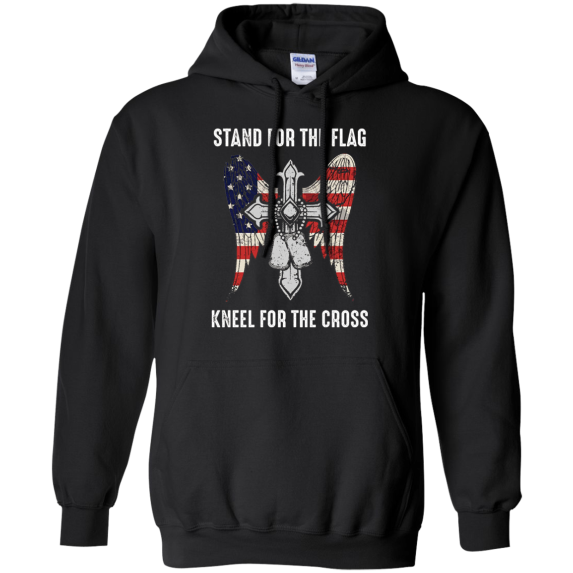 T-shirt chrétien de croix patriotique de drapeau américain