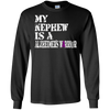 Image of Alzheimer's Awareness T Shirt For Nephews Purple Ribbon Tee