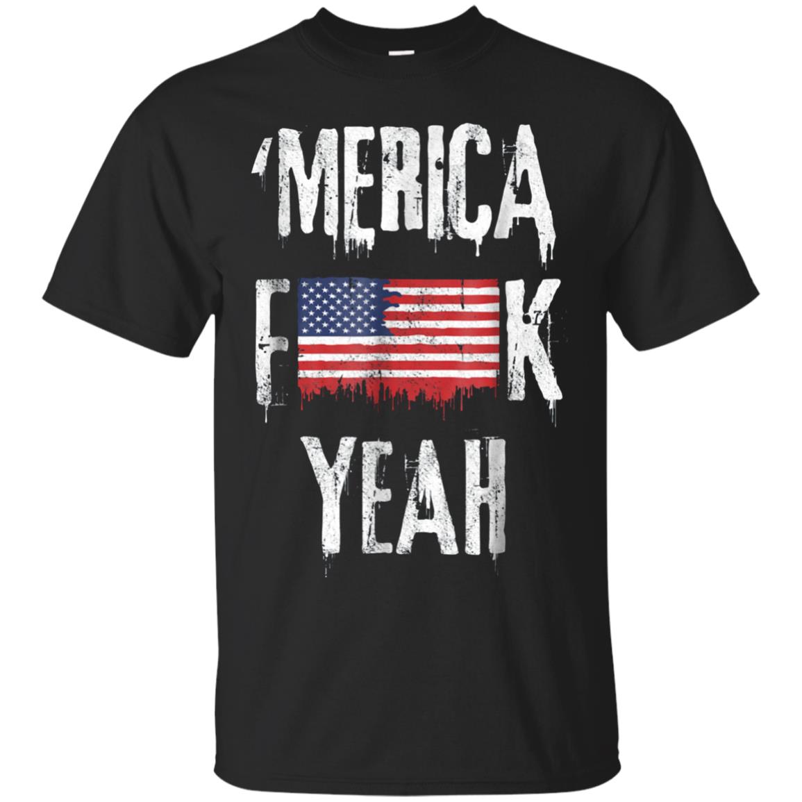 'Merica Yeah T-Shirt USA Flag 4th July American Patriotic US