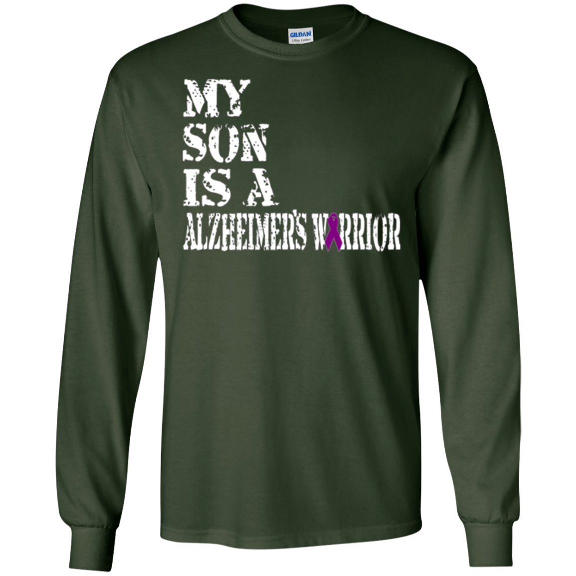 Alzheimer's Awareness Shirt For Son Purple Ribbon Tee