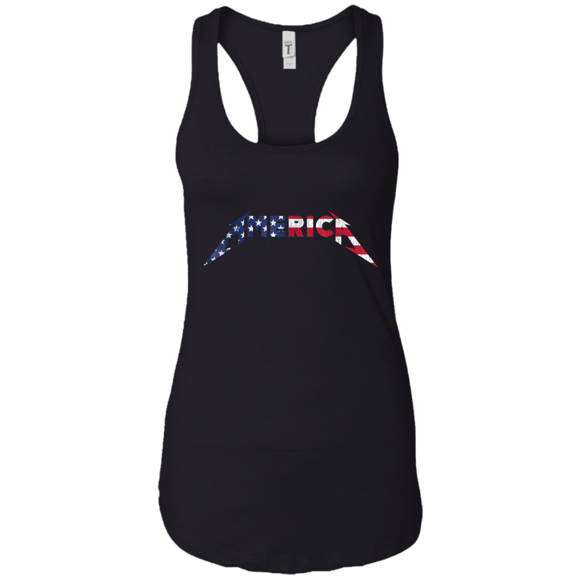 America Heavy Metal Style American Flag T-Shirt