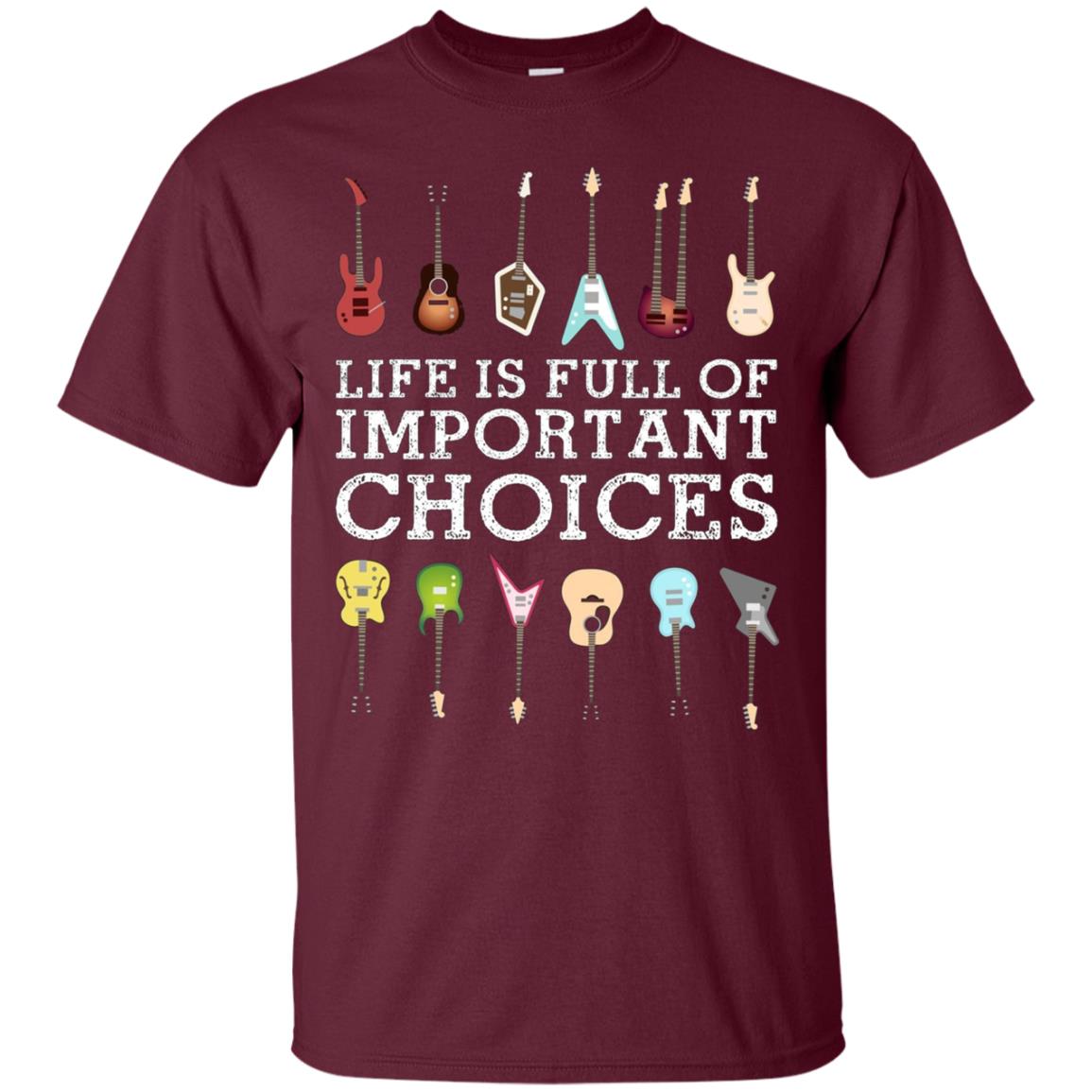 "Important Choices" Electric Guitar Nerd Musician T-shirt