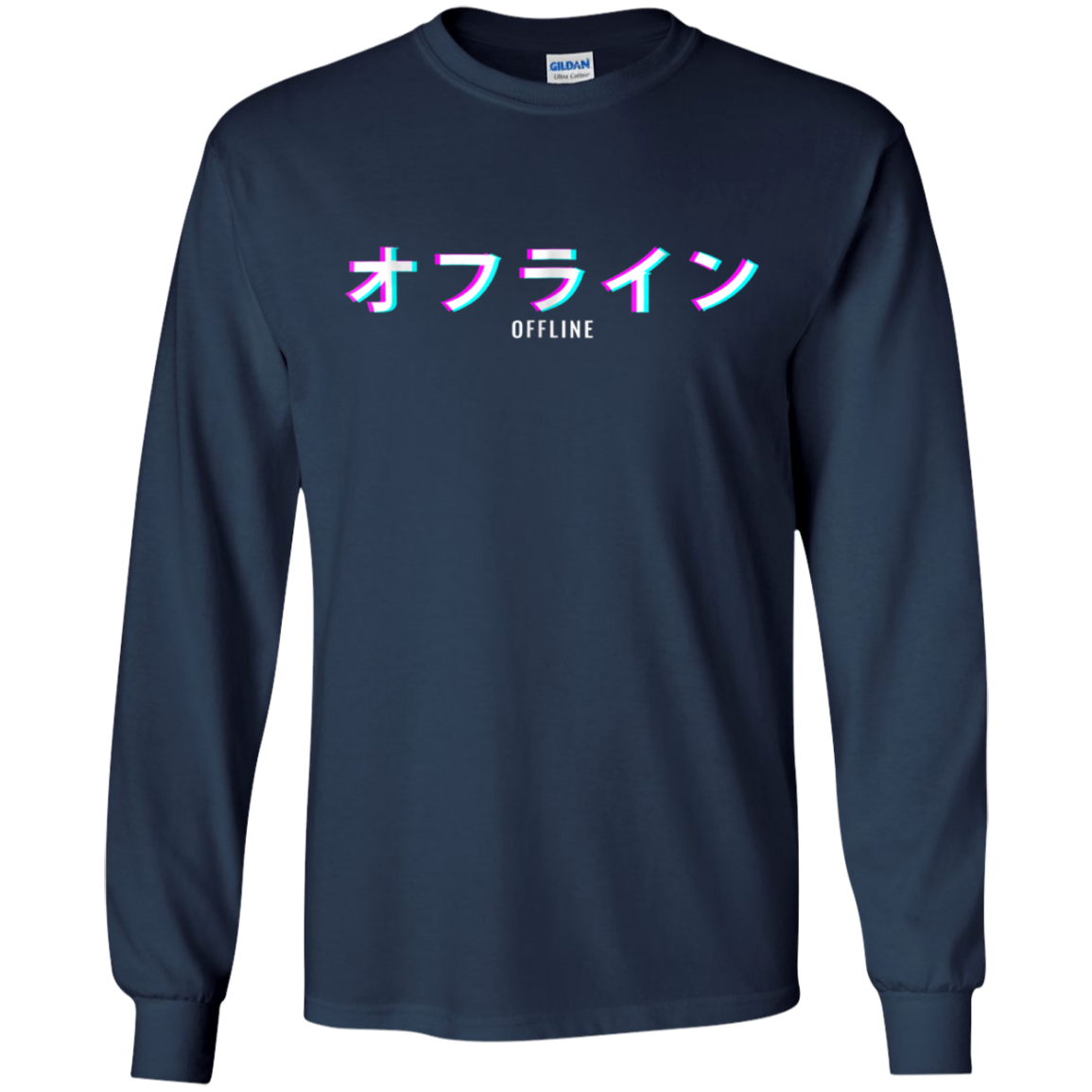 Aesthetic Offline Japanese Text Vaporwave T-Shirt