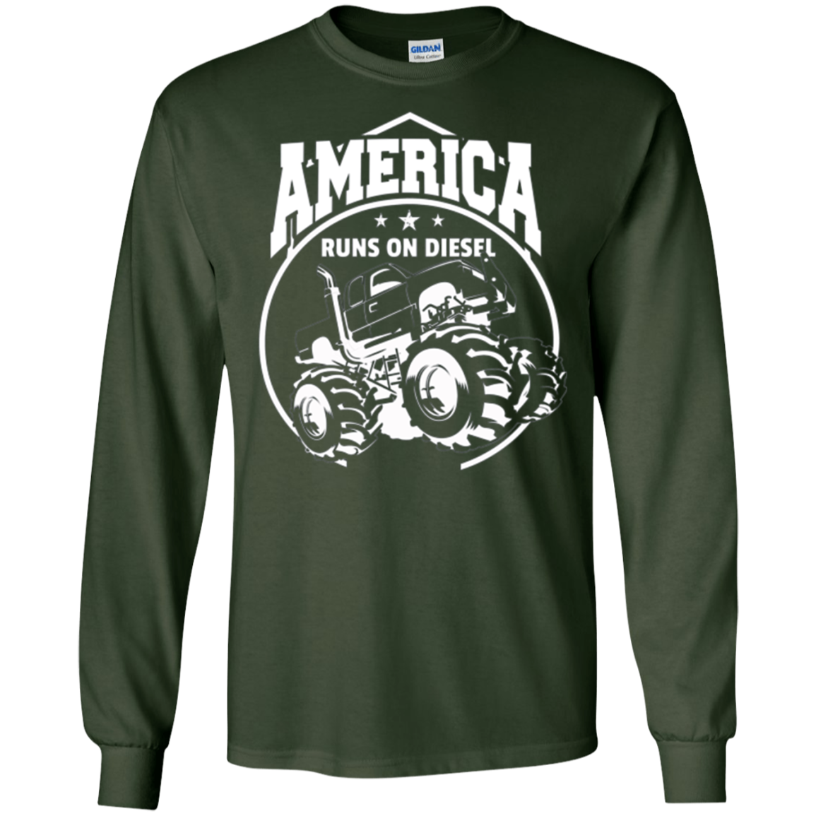 America Runs On Diesel Gear Monster SUV Truck Fans T-Shirt