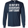 Image of 10 out of 9 accountants can't count | Funny CPA Quote Tshirt