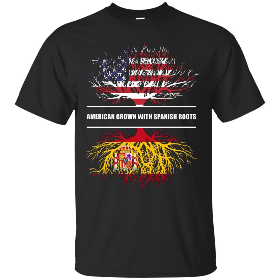 American Grown With Spanish Roots T-Shirt Spain Tee