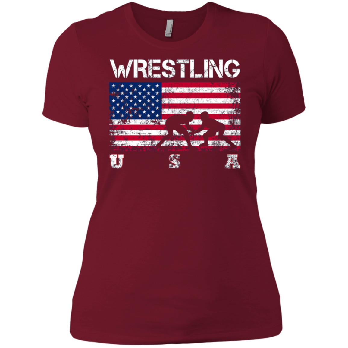 American Flag Wrestling T-shirt
